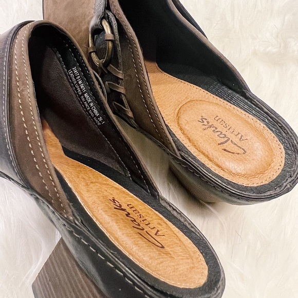 Clarks Artisan Leather Slip On Mules - Picture 4 of 4